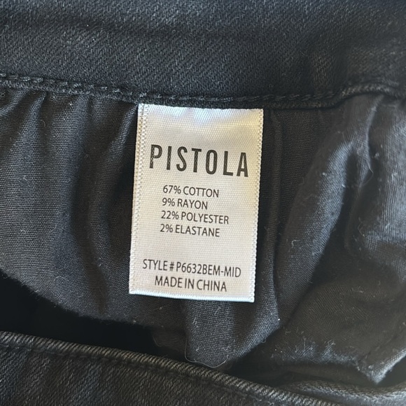 Pistola Mid-Rise Skinny Jeans in Black Style P6632BEM-MID Size 28 EUC - Picture 4 of 8